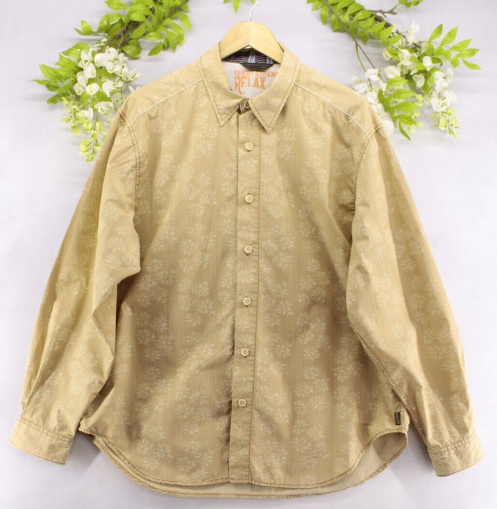 Tommy Bahama XL Relax Men's All Over Floral Print Long Sleeve Cotton Shirt